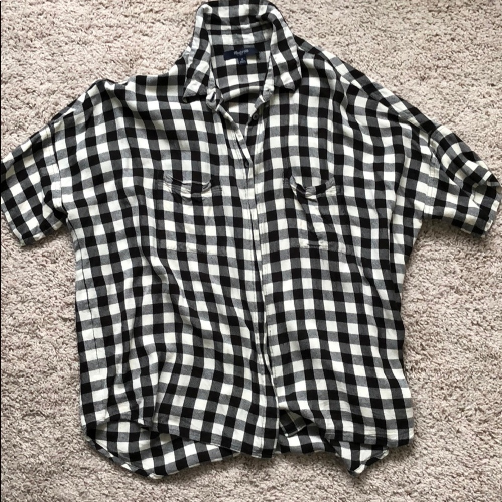 madewell courier button up shirt buffalo check